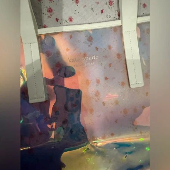 Holographic Iridescent Kate Spade Vinyl Tote 💕🐇Free Shipping! 😘💌 - Picture 4 of 9